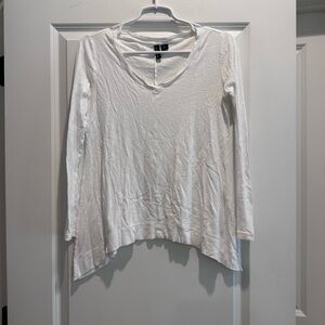 Women's White Long Sleeve Top